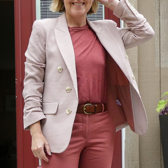 1.STATE Pink Gingham Blazer - Small - Picture 5 of 7